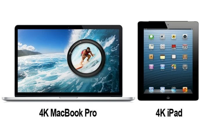4K MacBook Pro und 4K iPad