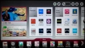 Werbung auf der Bedienoberfläche des LG Smart TV
