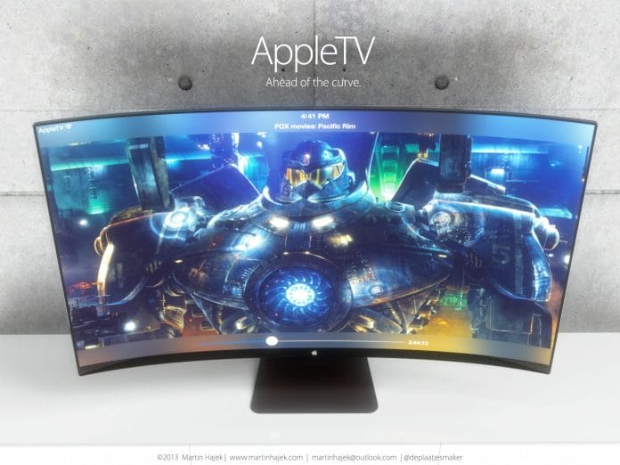Apple iTV Konzept mit gebogenem Display