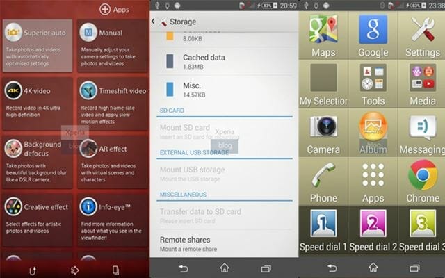 Bedienoberfläche des Android 4.4.2 KitKat mit 4K Aufnahme
