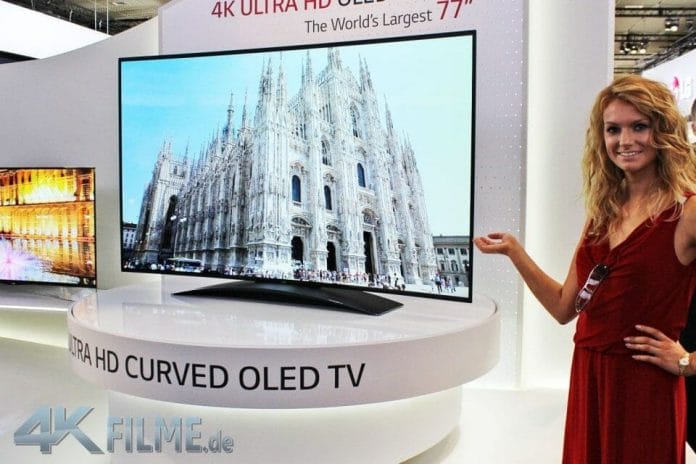 Der gekrümmte OLED 4K TV mit 77 Zoll von LG