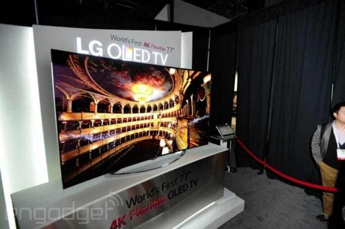 LG 77 Inch flexible OLED 4K TV