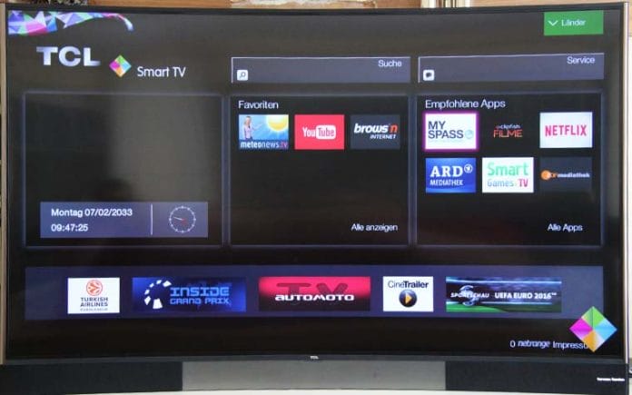 Die Smart TV 2 Oberfläche für die Auswahl der verschiedenen Apps und Mediatheken