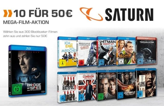10 Blu-rays für 50 Euro-Aktion auf Saturn.de