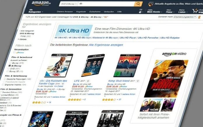 Kategorie 4K Blu-ray auf Amazon.de