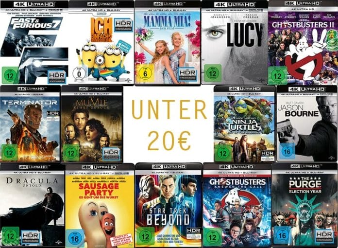 4K UHD Blu-rays unter 20 Euro! Günstiger Filmspaß für Zwischendurch