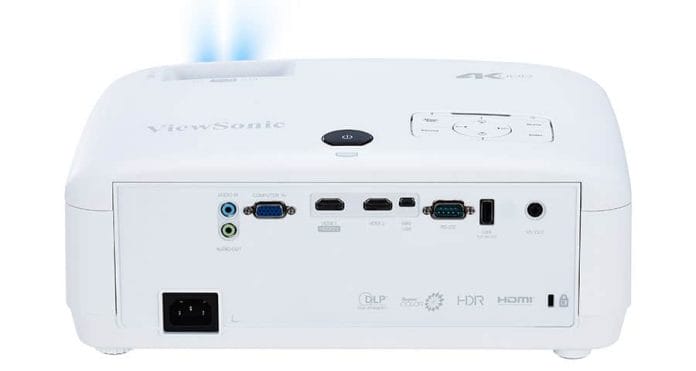 Anschlüsse des ViewSonic PX747-4K: 2x HDMI, USB, VGA, Audio-in und Audio-out