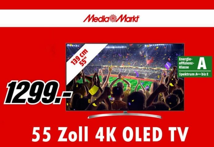 Den 55 Zoll B7 4K OLED TV gibt es für kurze Zeit für nur 1.299 Euro!