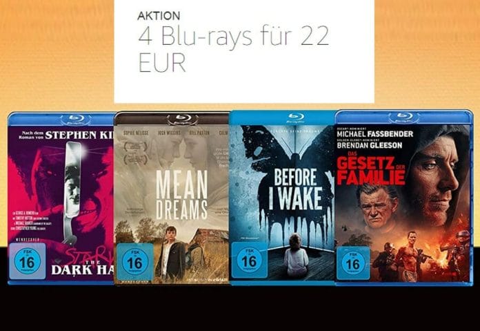 Vier Blu-rays für 22 Euro - Somit kostet ein Film nur 5.50 Euro