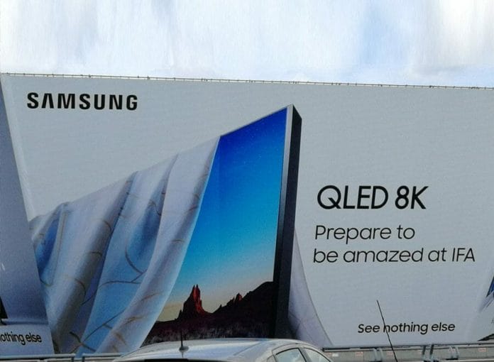 Samsung 8K QLED TV soll noch in diesem Monat auf der IFA vorgestellt werden.