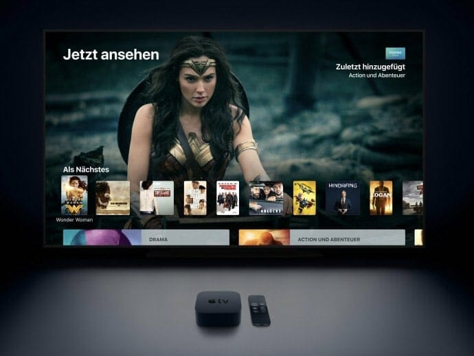 Der itunes Store bietet eine breite Auswahl an Filmen & Serien - Hier eine Produktsuche auf dem Apple TV 4K