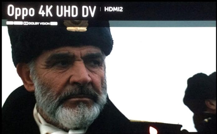 Das Beweis-Foto: "Jagd nach Roter Oktober" auf 4K Blu-ray mit Dolby Vision HDR
