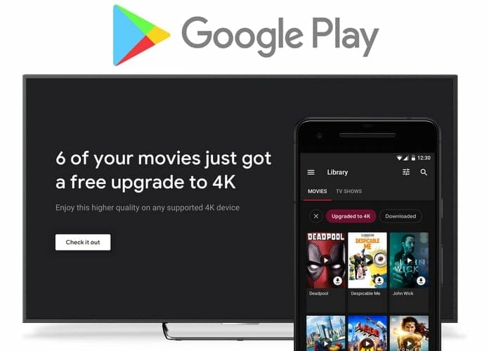 Gratis 4K-Upgrade für bereits gekaufte HD-Filme im Google Play Store!