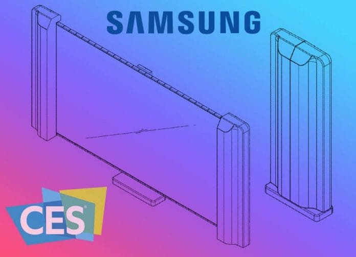 Samsung hat ein Patent für einen Fernseher mit einem aufrollbarem Display eingereicht