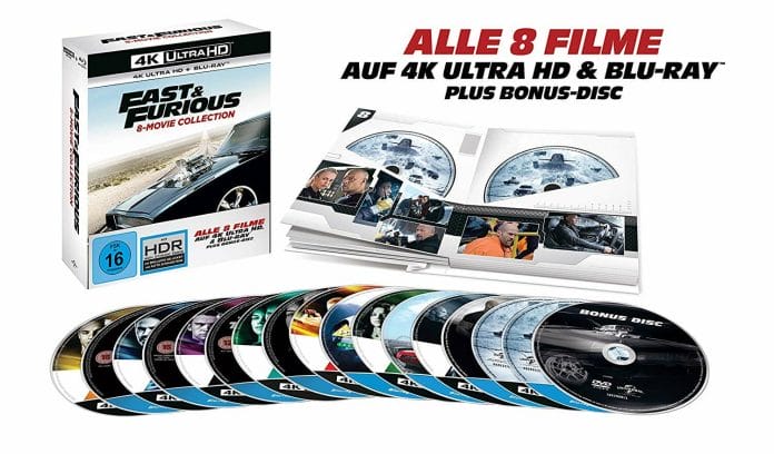 Der Inhalt der Fast & Furious 8 Movie Collection inkl. aufwendigem Schuber und Bonus Disc!