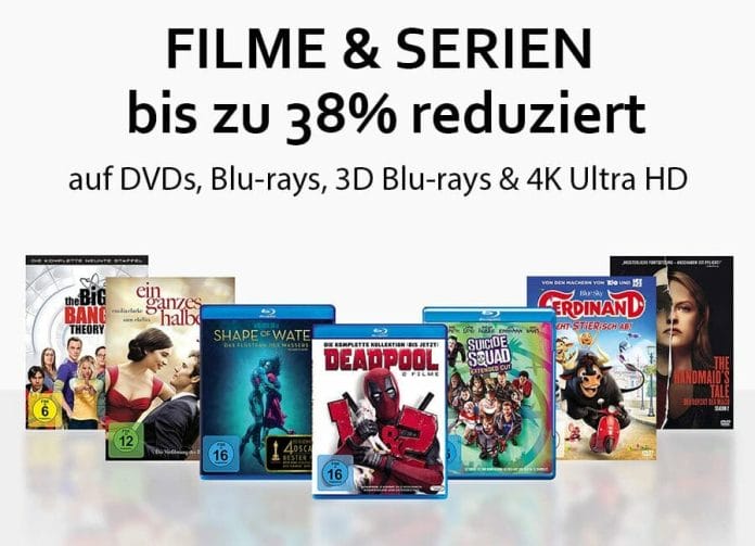Satte Prozente auf DVDs, Blu-rays, 3D Blu-rays und 4K Blu-rays sichern!