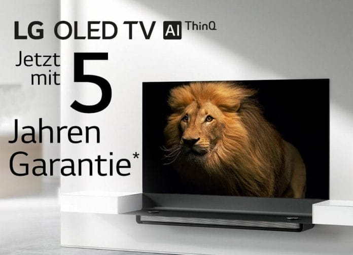 Auf LGs neue OLED TVs der Serie 9 gibt es für kurze Zeit 5 Jahre Garantie!