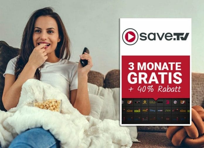 Save.TV 3 Monate gratis testen und danach 40% Rabatt auf das ausgewählte Folgepaket