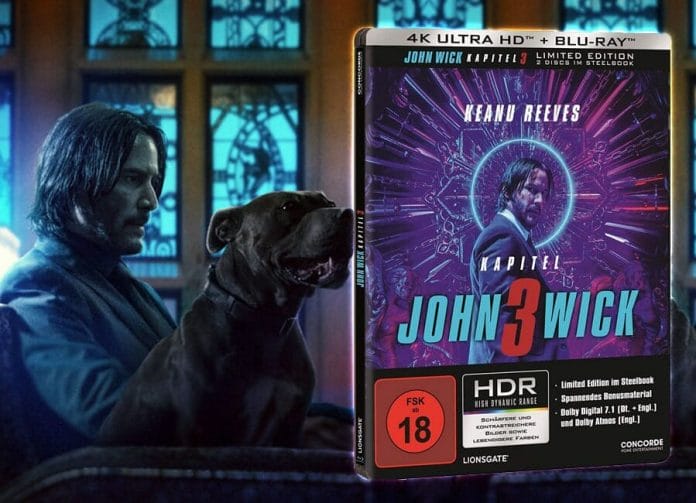 John Wick: Kapitel 3 erscheint als 4K Blu-ray Steelbook