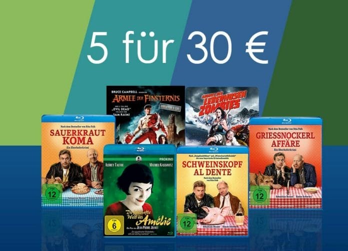 Fünf Blu-rays für 30 Euro