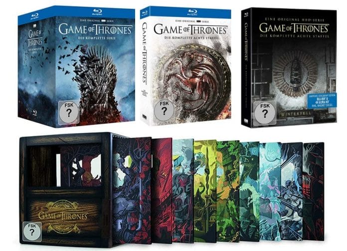 Alle Game of Thrones Komplett-Kollektionen und Varianten der 8. Staffel