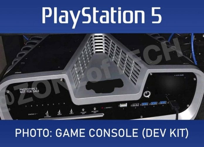Das Design des Playstation 5 DEV KIT hält sich wie erwartet nah an am Patent