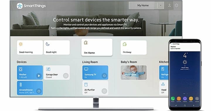 Die Integration der SmartThings App auf den Samsung Q90R verwandelt den TV in ein "Cockpit" für euer Smart Home