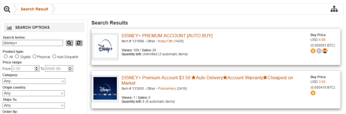 Kurz nach dem Start werden bereits Disney+ Accounts im Darknet angeboten || Bildquelle: ZDNET