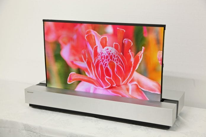 Sharp 4K OLED aufrollbar 30 Zoll Display