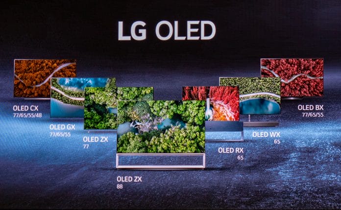 Das komplette OLED Lineup 2020 von LG (BX, CX, GX, WX, ZX, RX)