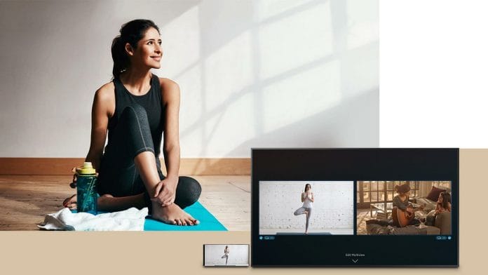 Multi View erlaubt es bequem Inhalte auf dem Smart TV darzustellen während man einen zweiten Videofeed verfolgt