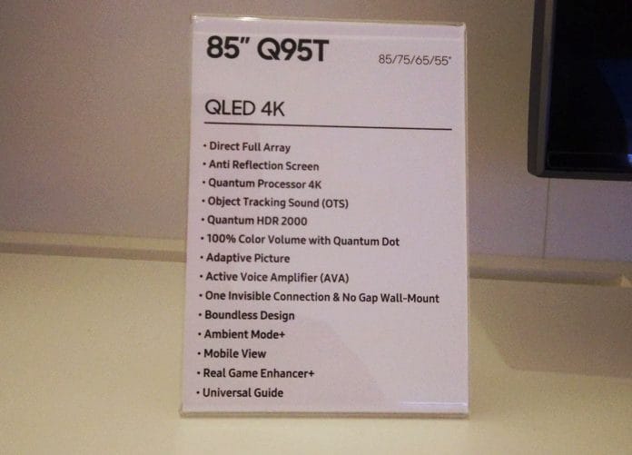 Highlight-Spezifikationen des Q95T 4K QLED TV