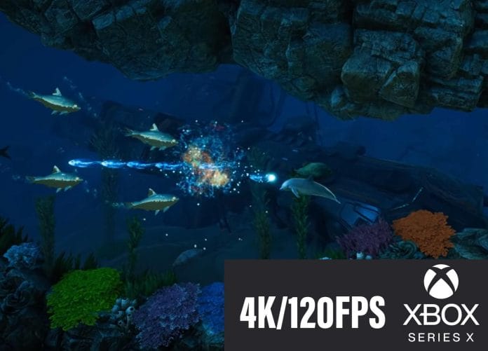 Das erste 4K 120fps Game für die Xbox Series X ist ein 2D Plattformer mit einem Laserschießenden Delphin