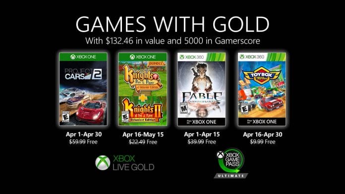 Xbox Games with Gold April 2020