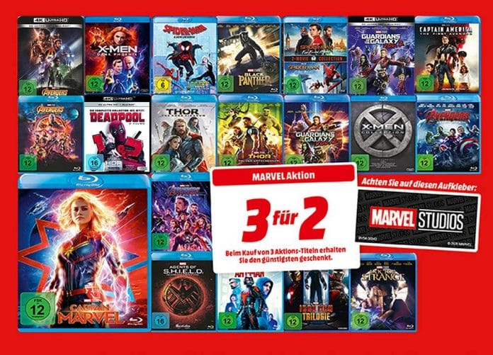 Endlich wieder eine Disc-Aktion: 3für2 auf Marvel-Filme bei Mediamarkt und Amazon