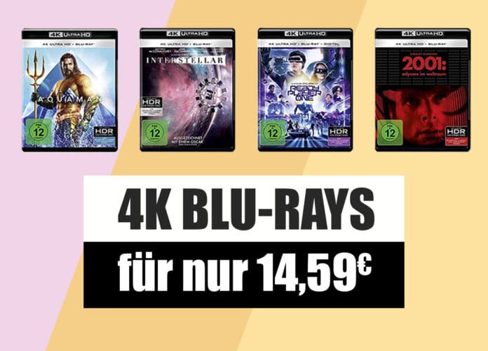Da soll noch einer sagen 4K Blu-rays sind teuer: Filme für 14.59 Euro!