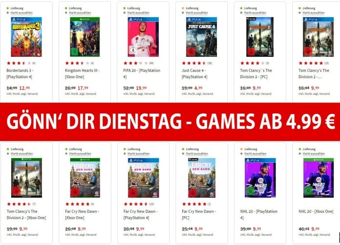 Zocken zum kleine Preis: PS4 und Xbox One Games ab 4.99 Euro!