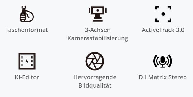 Die Haupt-Features der DJI Pocket 2