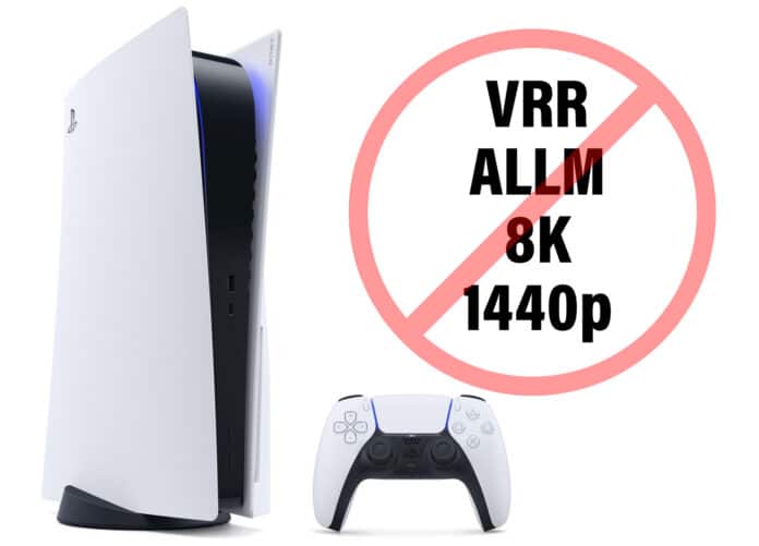 PS5 ohne VRR, ALLM, 8K und 1440p-Support