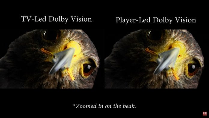 Direkter Vergleich zwischen "TV-Led" und "Player-Led" Dolby Vision || Bild: Youtube/HDTVTest