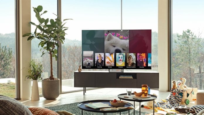 Samsung schiebt TikTok ab sofort auf seine TVs ab dem Modelljahr 2018.