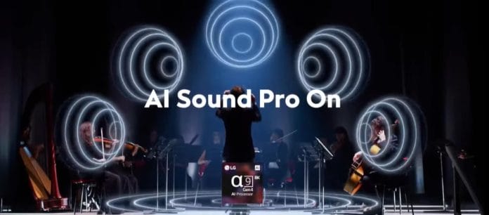 Ein neues Feature des Alpha 9 Gen 4 Prozessors ist AI Sound Pro (5.1.2-Upscaling)