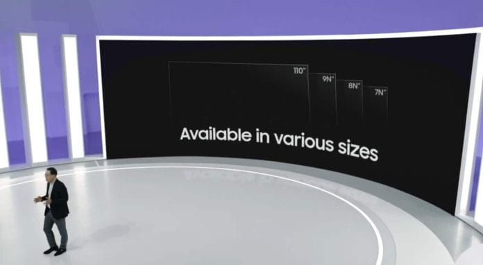 Samsung MicroLED TVs kommen vorerst nur in 110 und 99 Zoll, weitere Größen sollen folgen
