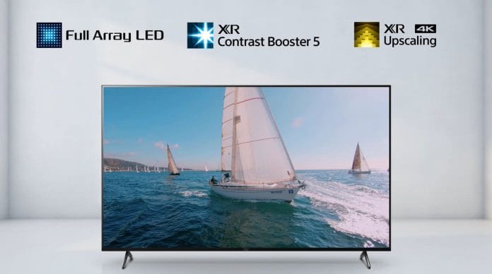 Full Array LED Backlight, XR Contrast Booster und XR 4K Upscaling ist im X90J integriert