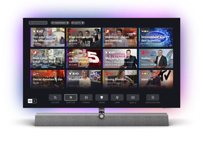 Philips integriert HD+ ab Oktober 2021 direkt in ausgewählte TVs.