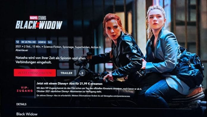 22 Euro kostet der Heimkino-Zugang für "Black Widow" auf Disney+