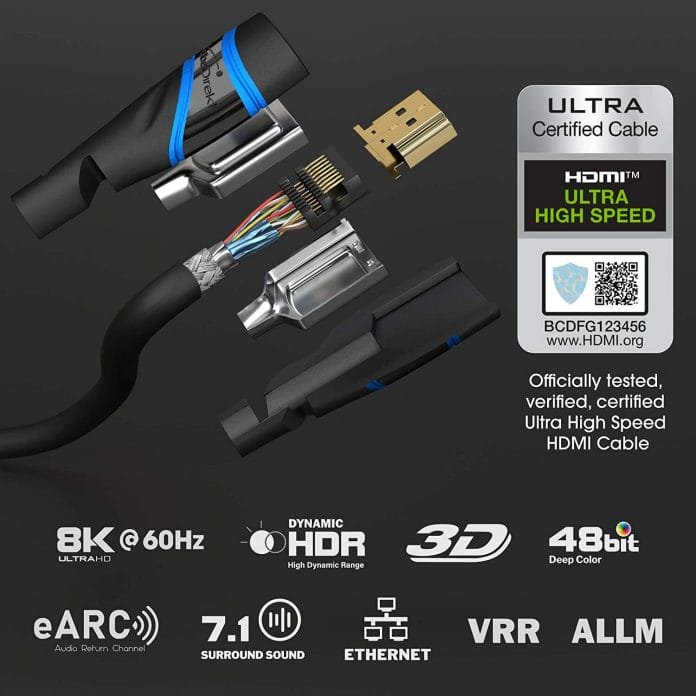 Offiziell von der HDMI Licensing zertifiziert - die HDMI 2.1 Ultra High Speed Kabel von Kabeldirekt