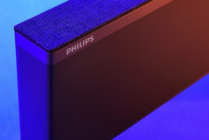 Die hochwertige Soundbase von Bowers & Wilkins definiert den OLED986 von Philips