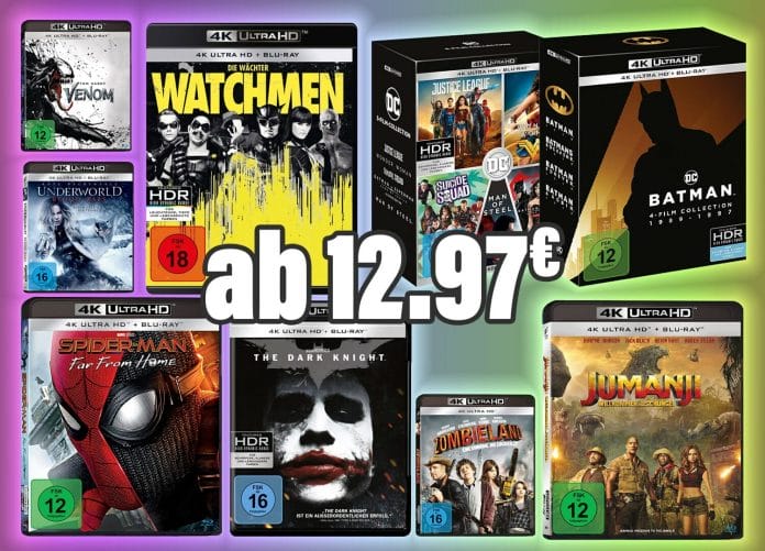 Unzählige günstige Ultra HD Blu-rays auf Amazon.de
