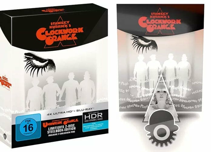 Das Titans of Cult 4K Blu-ray Steelbook von "Uhrwerk Orange" in 2. Pins!